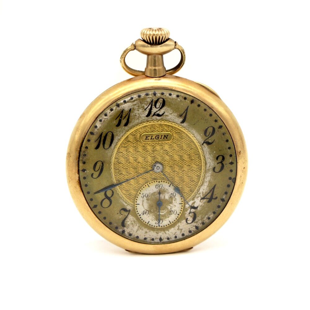 Elgin Antique Open Face Hand-wind Pocket Watch